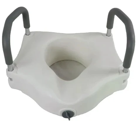 Rehabilitation medical equipment is comfortable, durable, and easy to assemble. Adjustable raised toilet seat with armrest