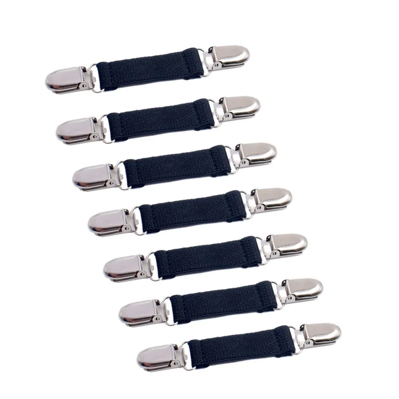 4pcs Versatile Elastic Glove Mitten Clip Kids Skiing Gloves Non-Slip Straps Blouse Clasp Linking Straps For Kids Sleeves Gloves