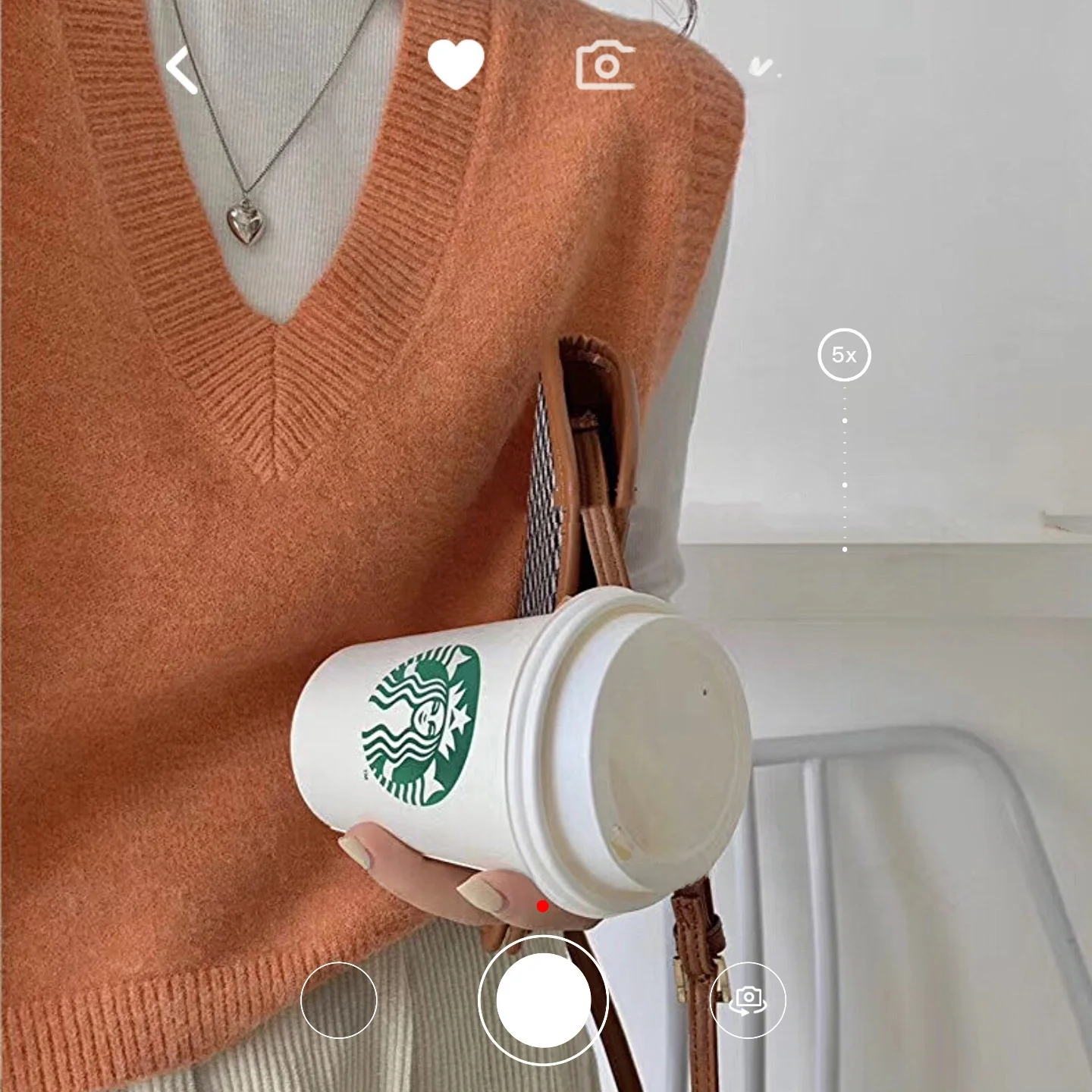 

Soft Classic Sle V-Ne Camere Imitation Sweater Vest Multi-Color All-Match Soft Cozy Overhead Tank Top for Young Women