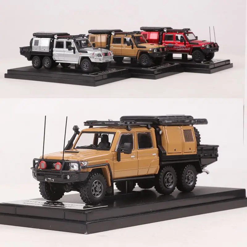 Autobots 1/64 kluzer lc79 zweireihige 6*6 modifizierte Offroad-Pickup-Legierung Auto Modell dekoration