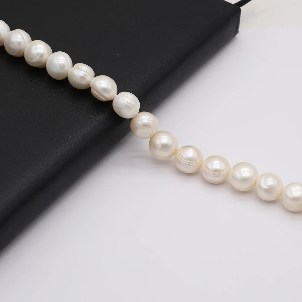 Natural Zhuji Freshwater Culture Pearl Beads Near Round Big Pearl Bead for Jewelry Making Diy Necklace Bracelets Accessories