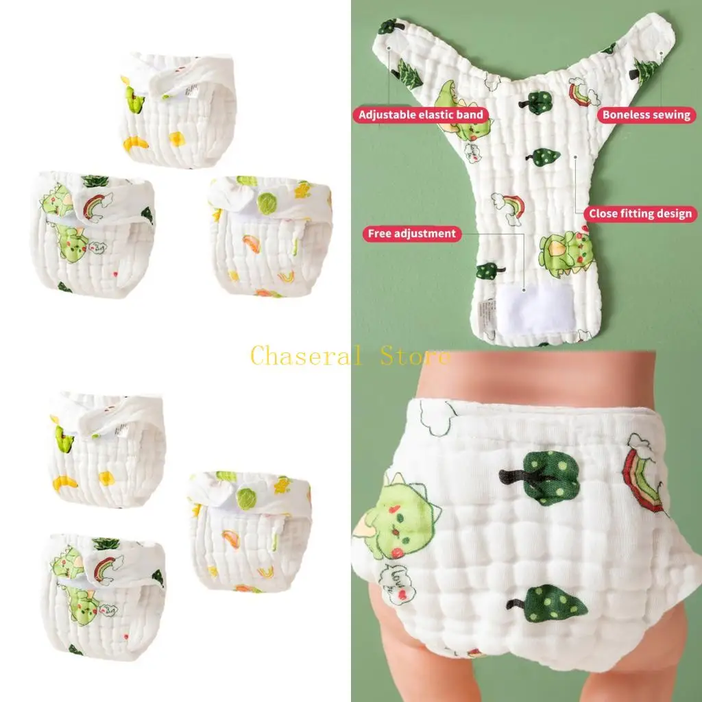 E7CE Set of 1 Infant Cotton Diapers Soft and Breathable Gauze Fabric Great Absorbency for Sensitive Skin 0-12 Month Baby