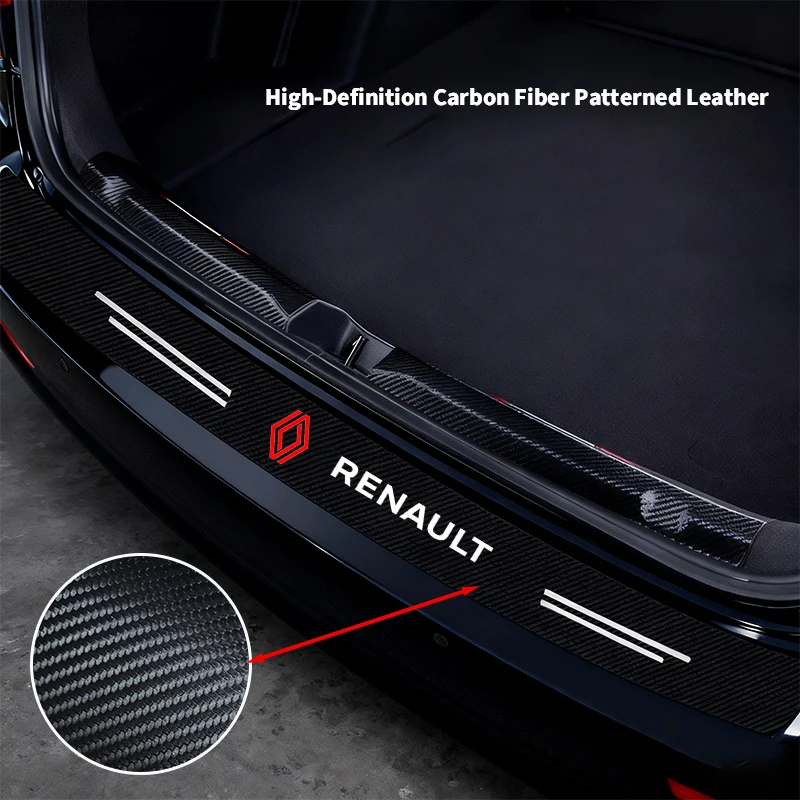 Tira antiarañazos para maletero de coche, tira de colisión de protección de maletero para Renault Megane 2 3 4 Twingo Clio Talisman Captur Kwid Scenic 2
