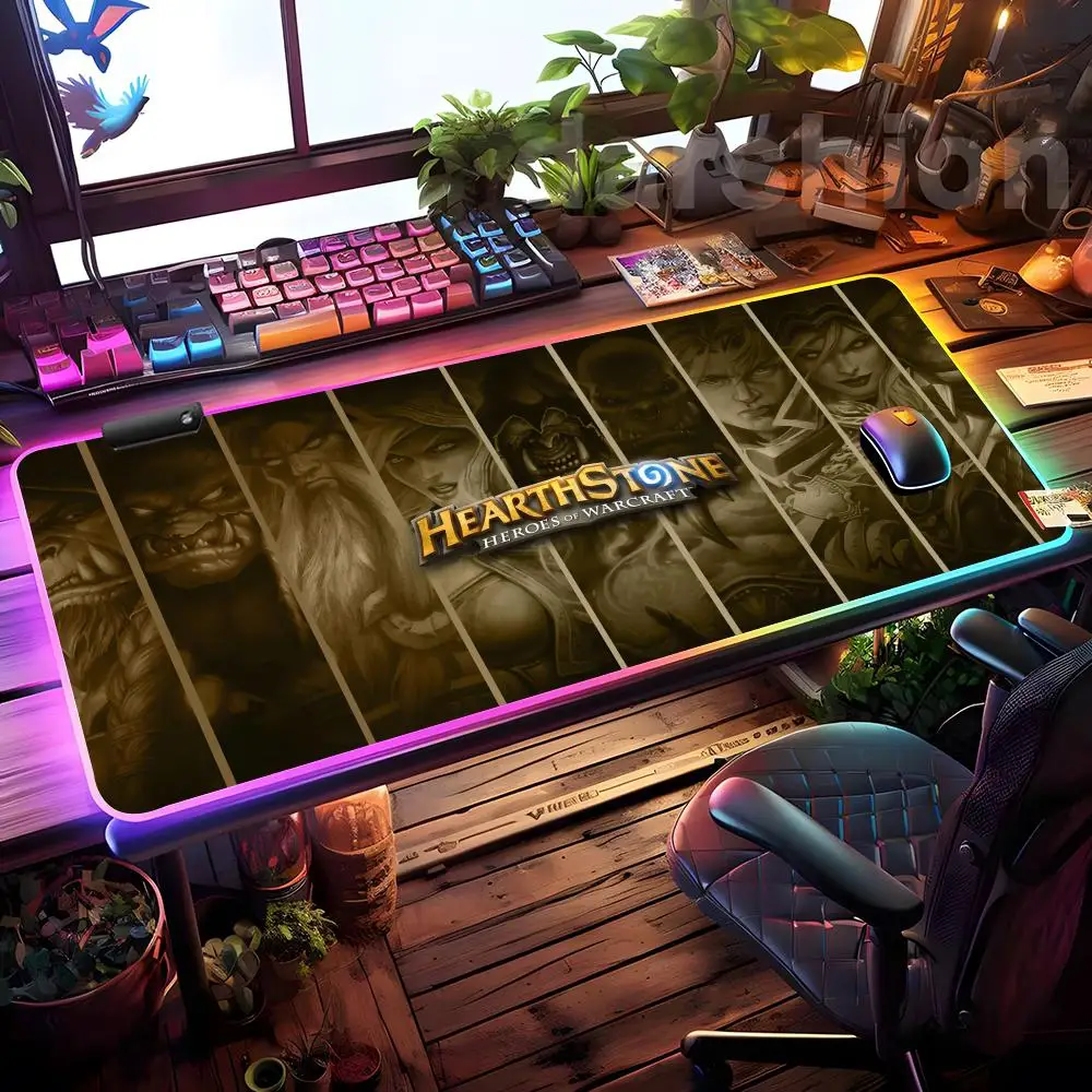 

HearthStone Heroes Of Warcraft Mouse Pad Mousepad HD Printing Computer Gamers Locking Edge Non-slip RGB Mouse Pad XXL90x40cm Key