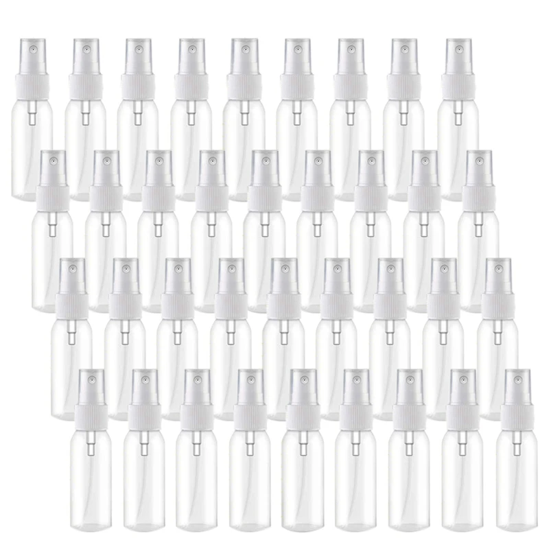 Mini botellas de Spray de niebla fina, rellenables, vacías, de plástico transparente, tamaño de viaje, 180 piezas, 30Ml/1Oz