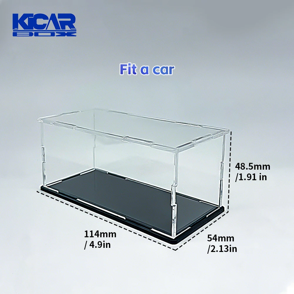 1/64 Acryl-Modellauto-Vitrine, transparente, hochwertige Ausstellungsbox für MINIGT-Sammlerstücke (ohne Autos) – Detail 12