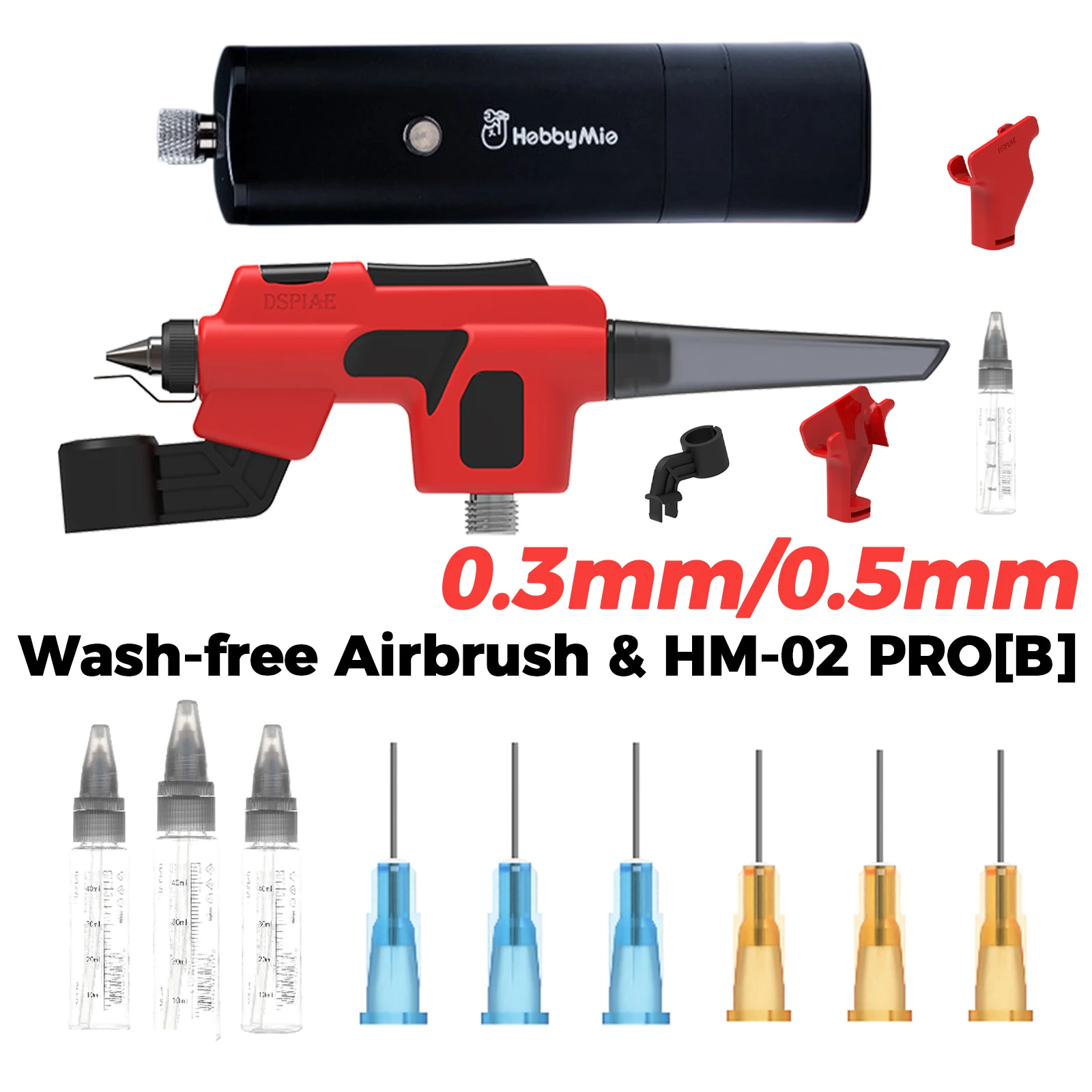 HobbyMio HM-02 PRO Draagbare Airbrush Kit Luchtcompressor Oplaadbare Auto-stop Pomp voor Gundam Model Spuiten Schilderen DIY Craft
