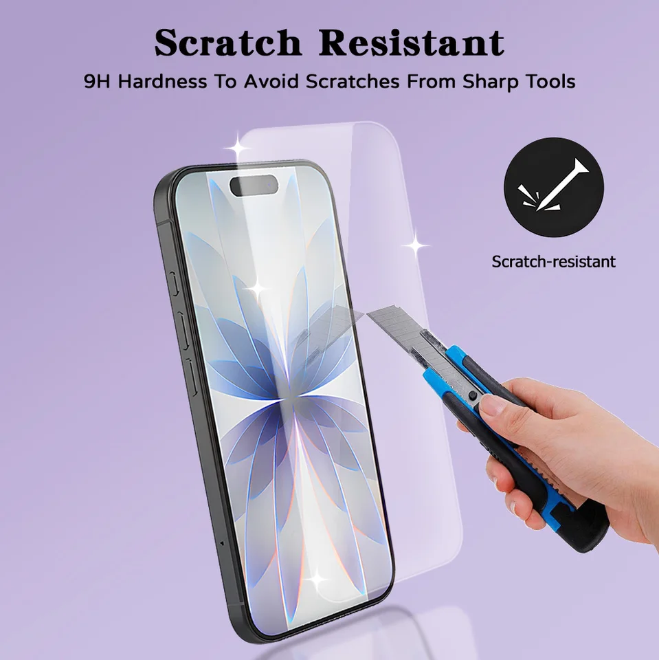 1-5 Piezas Protector de Pantalla de Vidrio Templado HD Transparente para Apple iPhone Fold Ultra 18 17 16 15 14 Pro Max Plus Dureza 9H Protector de Pantalla 2