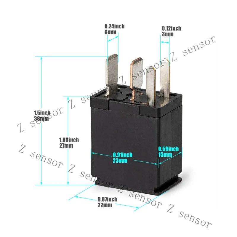 Z+ Set of 2 4-PIN Relay Black Multi-Purpose 8T2T-14B192-AA for Fusion F150 F-250