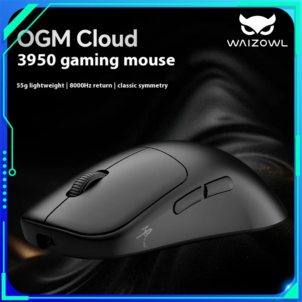 Waizowl OGM Cloud 3950 Mouse 8k Three Mode Bluetooth Wireless Gaming Nordic 52840 Lightweight Mouse Custom PC Gamer Accessories