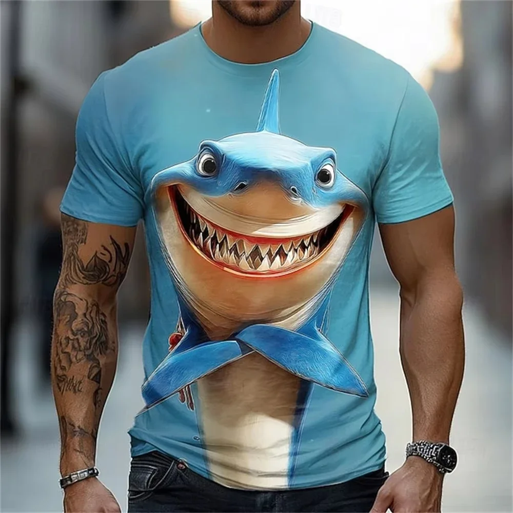 Humorous Style Summer 3D Printed Large-sized Men's T-shirt Loose and Comfortable Fabric Suitable for Daily Wear