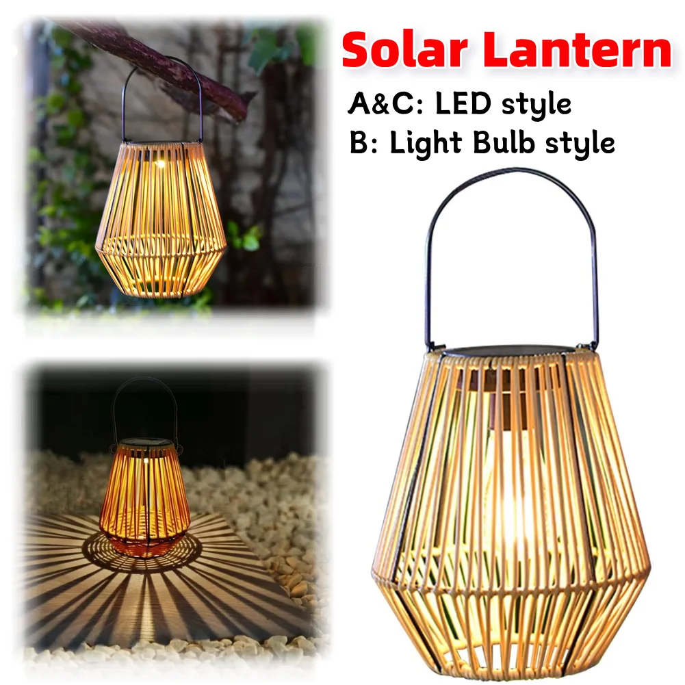 

Outdoor Solar Lantern IP65 Waterproof Solar Hanging Lantern Light Solar Powered Decorative Light for Yard Garden Home Decoration
