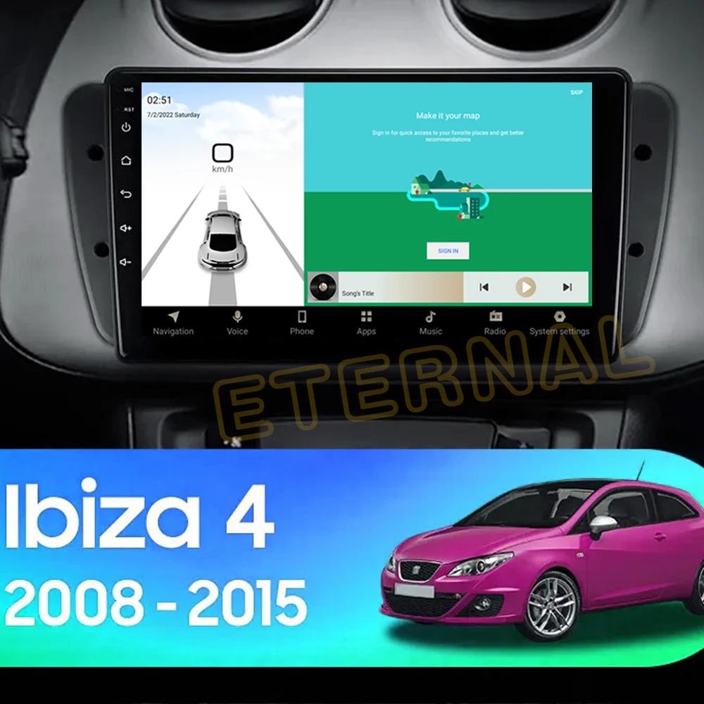 Android 13 For Seat Ibiza MK4 6J SportCoupe Ecomotive Cupra 2009 2010 2011 2012 2013 9‘’ Screen Car Multimedia Player Stereo