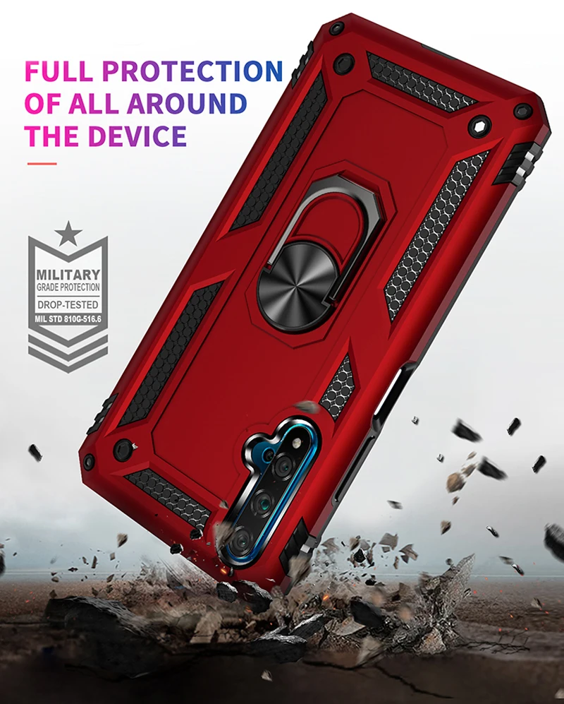 Shockproof Armor Case For Huawei Honor 10 20 Lite Pro 9A 9S 9X 8A 8S P Smart Z 2019 2020 2021 Nova 5T Phone Cover