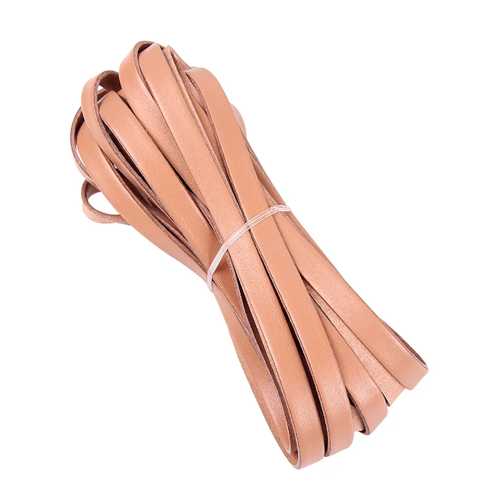 2M 3-10mm Cowhide Leather Flat Cord Rope for DIY Jewelry Findings Bracelet Making Components Leather String Craft Material image 5