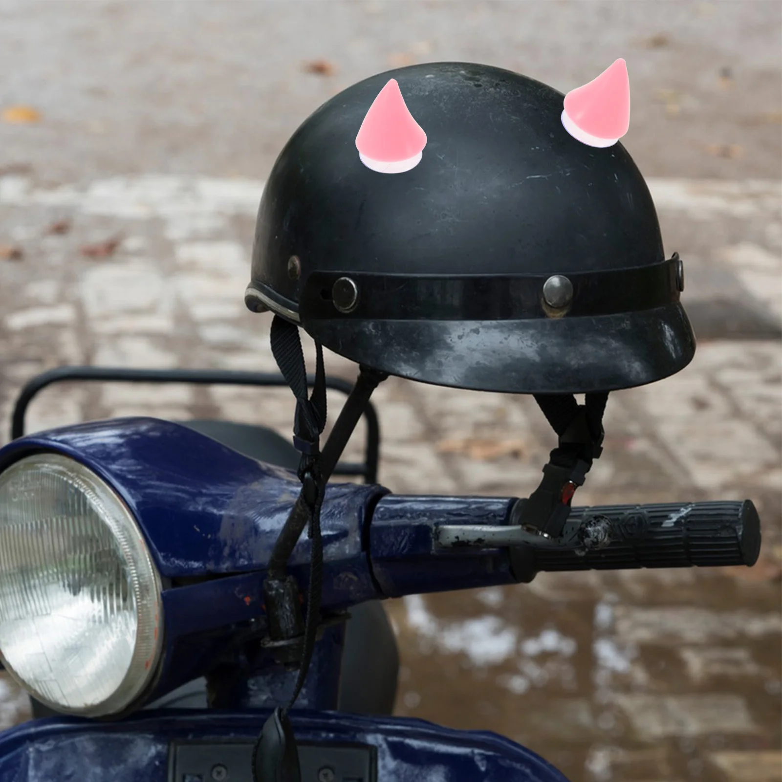 

Decoration Bull Horn Shape Suction Cup Mount For Motorcycle Electric Scooter Devil Horn Accessories Reusable