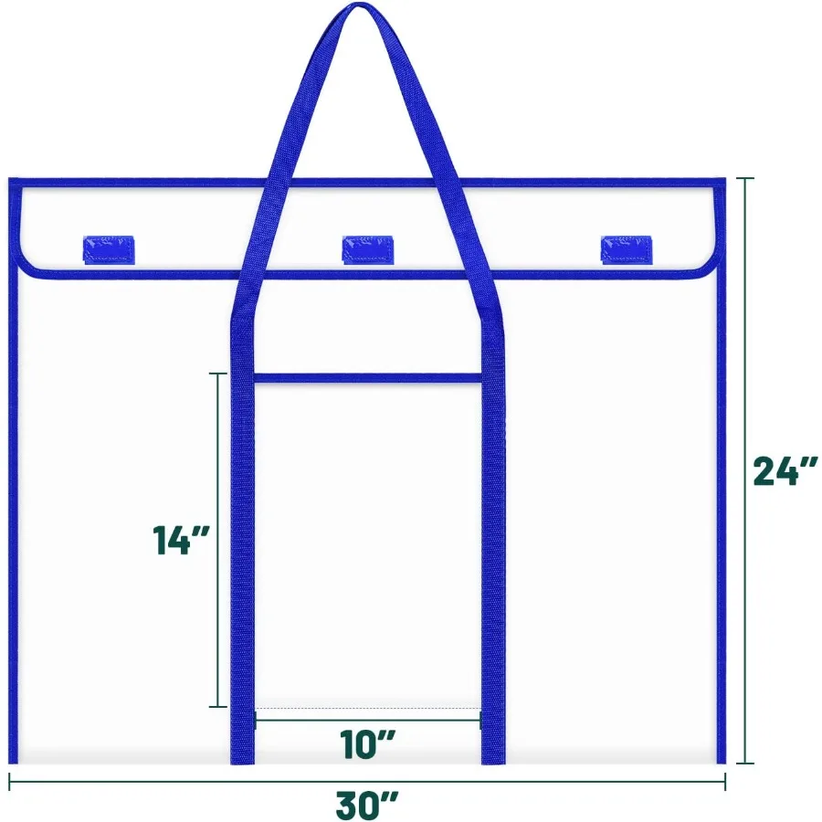 30 x 24 Inch Art Portfolio Case for Artists and Students: Waterproof Storage Bag with Interior Pocket and Reinforced Handle Ide