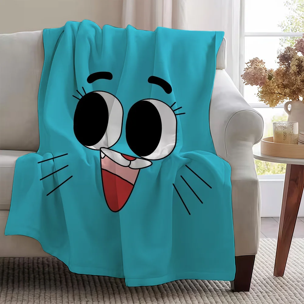 The World Cartoon G-GumballS-ES A-AmazingS-ES Blanket Soft Warm Furry Throw Super Kids Toys Bed Sofa Car Cradle