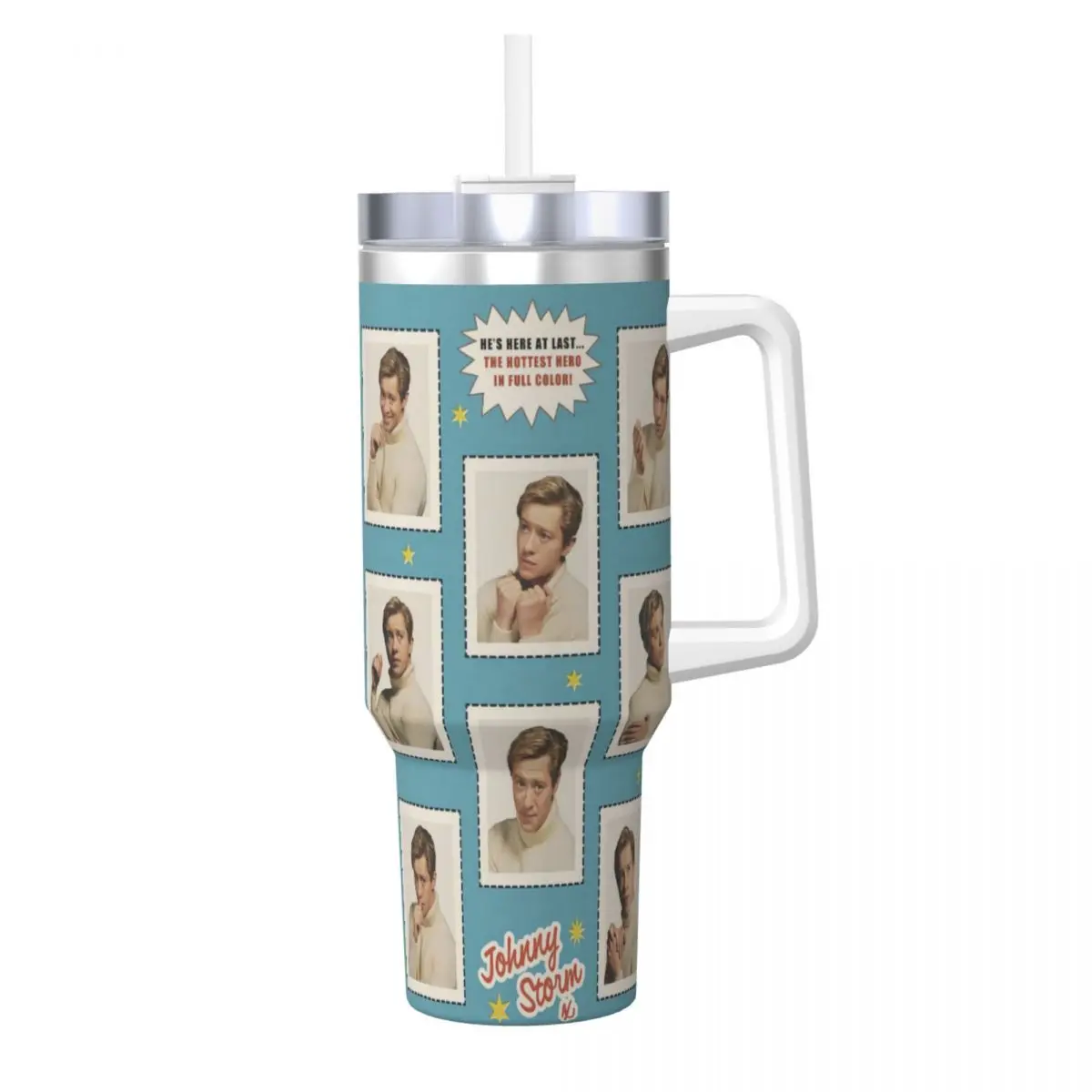 

The Fantastic Four Johnny Storm Stainless Steel Tumbler Driving Car Mugs 40oz Thermal Cups Insulated Cold and Hot Water Bottle