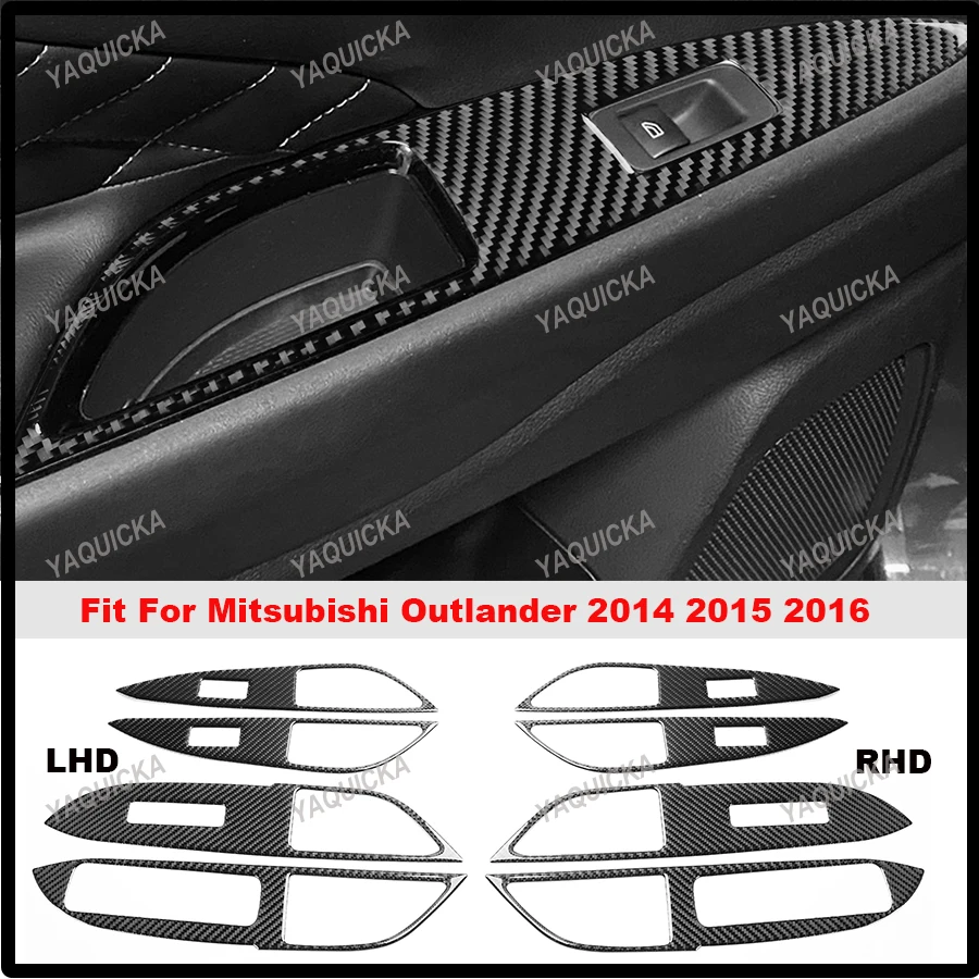 

Наклейки из настоящего карбона для Mitsubishi Outlander 2014-2016: декоративная накладка на панель управления стеклоподъемниками