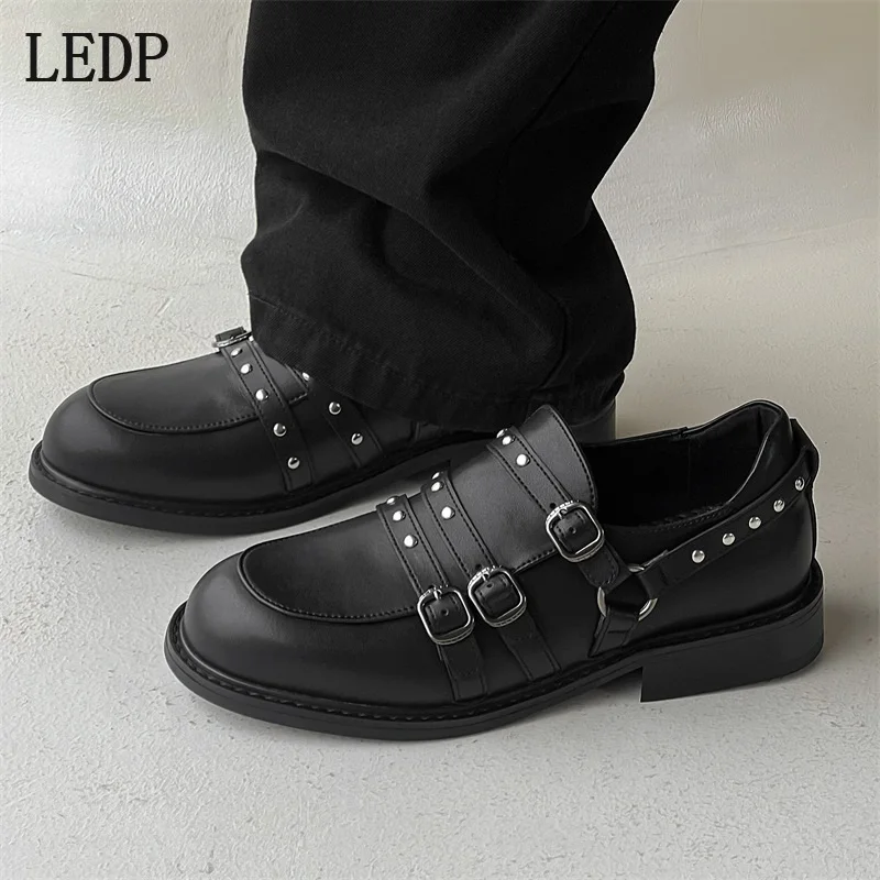 

LEDP Retro-style Small-scale Design Loafers with A Unique Design Touch. One-piece Men's Style, New Autumn 2025 Modelwith Rivet