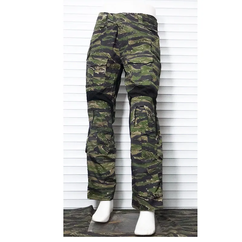 Polyester cotton green tiger pattern G3 COMBAT combat pants for military enthusiasts, outdoor tactical work pants