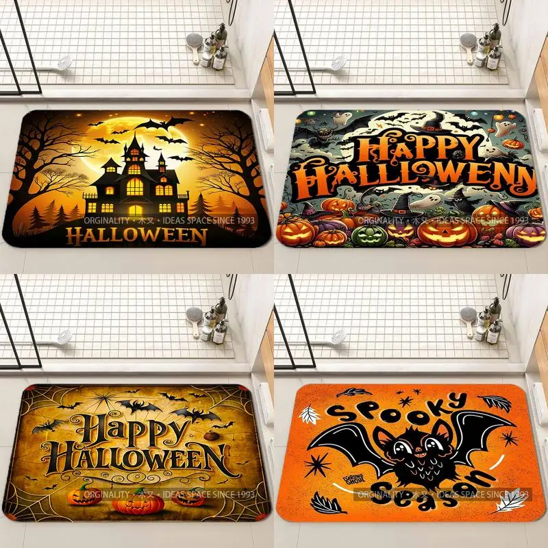 

Halloween Spooky House Mat Living Room Decoration Home Sofa Non-Slip Carpet Study Bedroom Tatami Children'S Soft Floor Mat