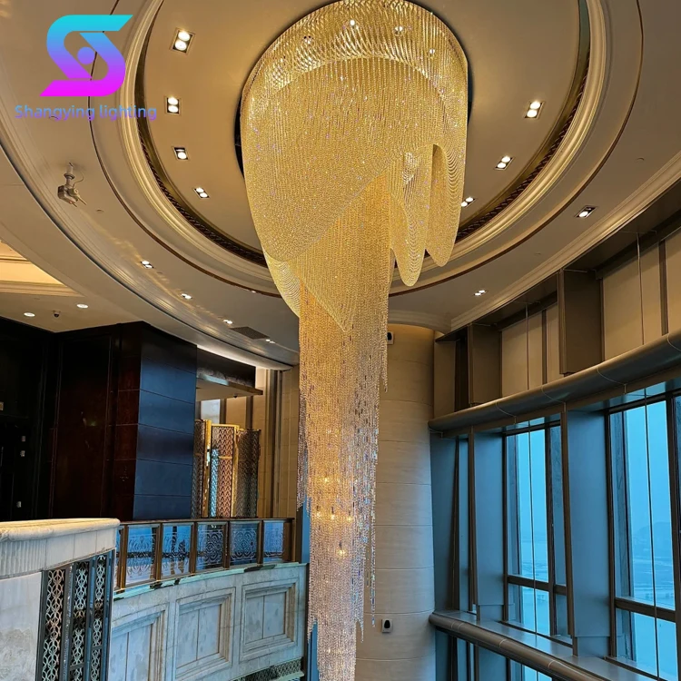 Custom Creative Branch Duplex Glass  Warm White  Crystal Lobby  for Villa Hotel & Restaurant ing