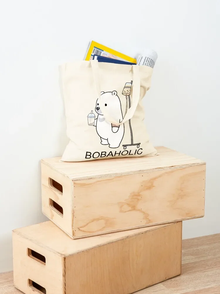Bobaholic Bear Is Your Spirit Animal! Tote Bag foldable reusable bag tote bag men's Reusable bags tote university