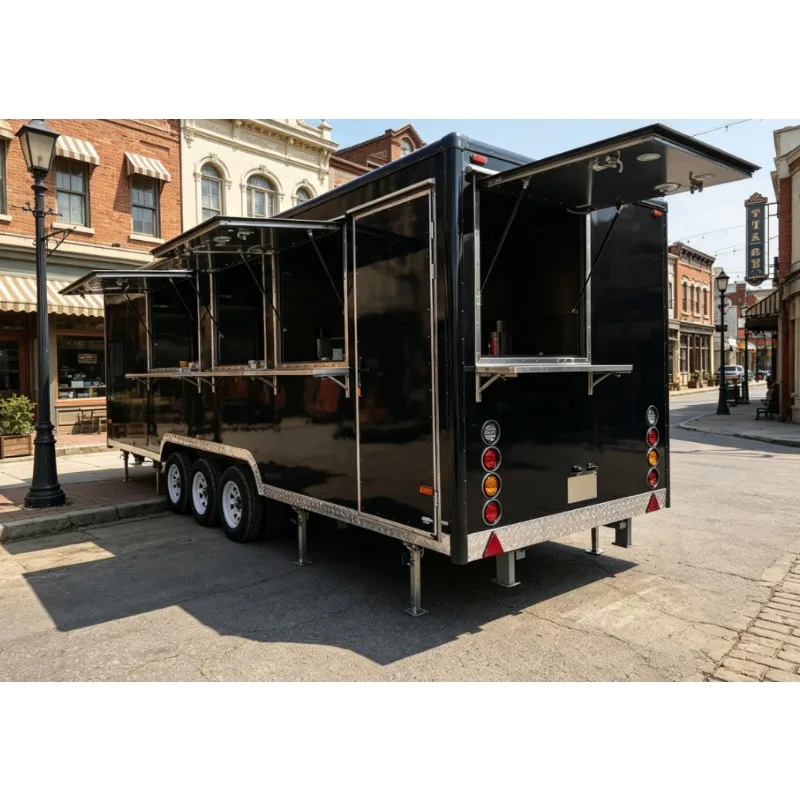 Remolque de Comida Personalizado en EE. UU. con Equipamiento Completo de Cocina de Restaurante, Camión de Comida Totalmente Equipado para Catering, Carrito de Hot Dogs