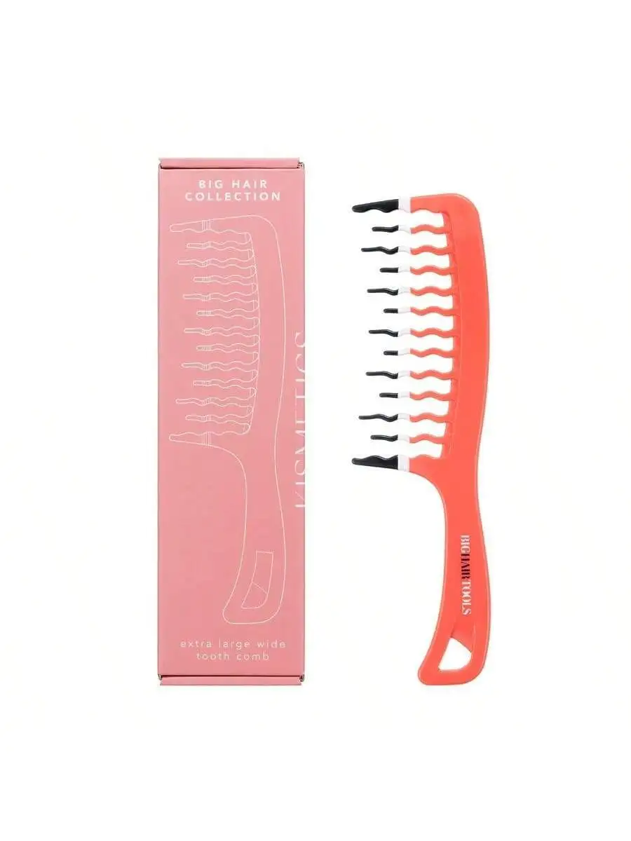 

Extra Large Wide Tooth Comb For Thick Curly Wavy Long Hair Detangling Frizz Free Shower Comb Orange