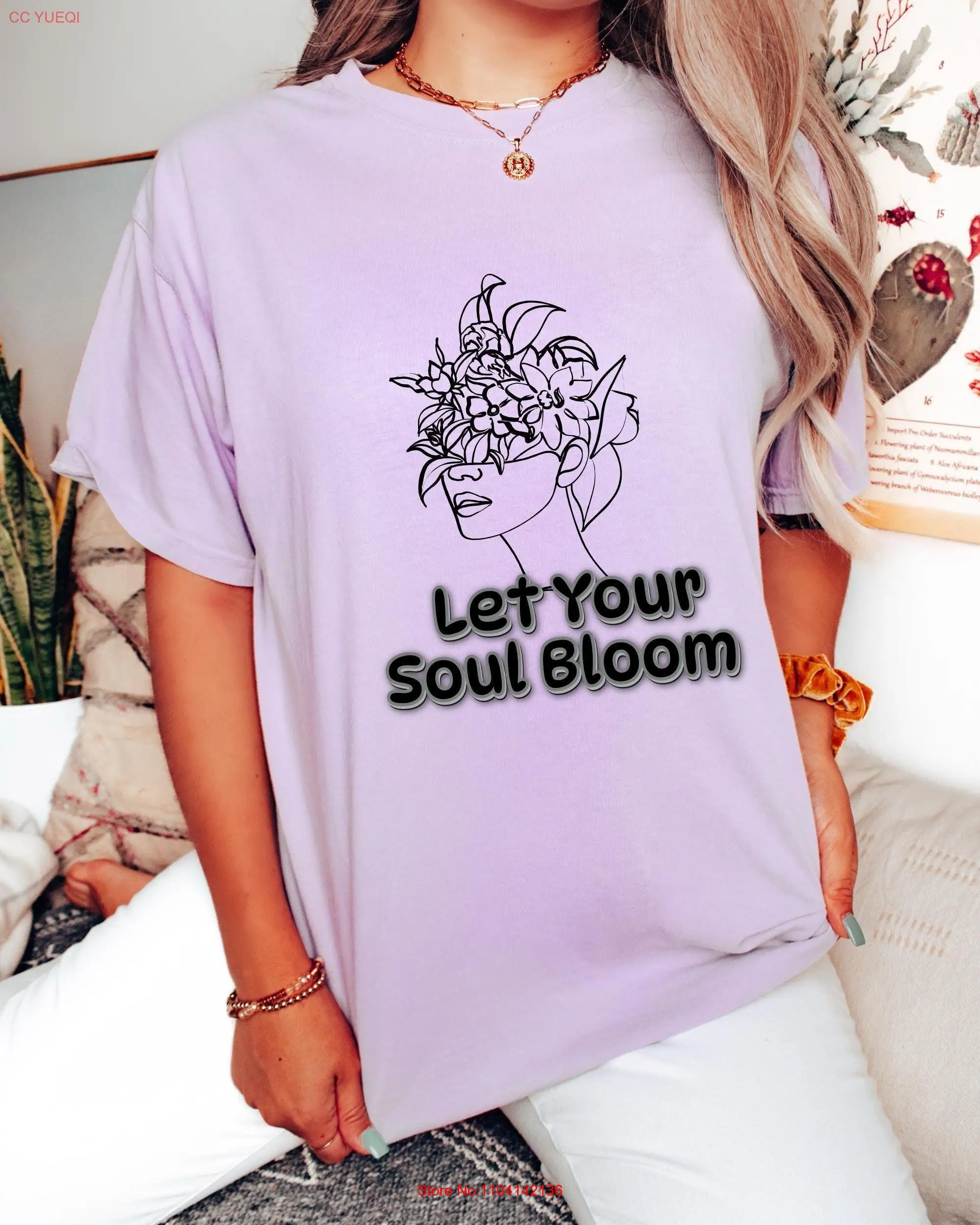 Комфорт цвета, футболка Let Your Soul Bloom, позитивные вибрации, психическое здоровье, хорошая энергия, вдохновление, подтверждение Комфорт цвета, футболка Let Your Soul Bloom, позитивные вибрации, психическое здоровье, хорошая энергия, вдохновление, подтверждение