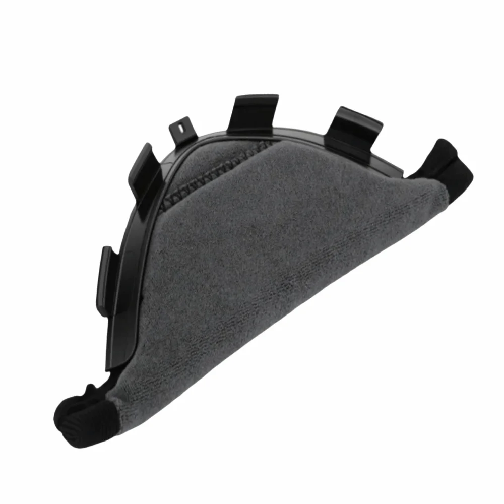 Plastic and Cotton Helmet Chin Curtain Black and Grey Lightweight Helmet Chin Guard Secure Fit Breathable for K5 / K5S Helmets