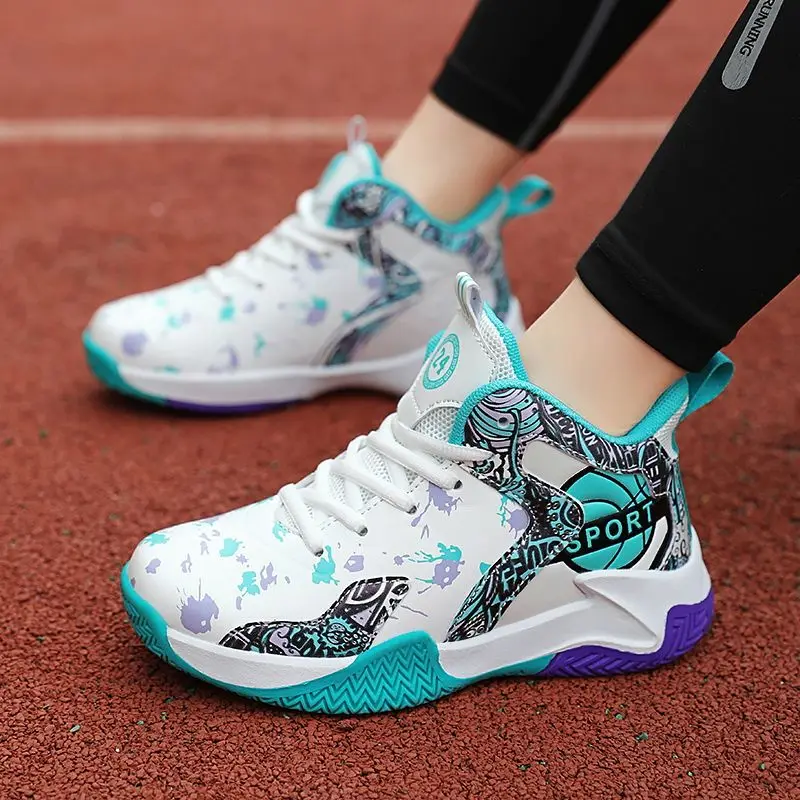 Kids High Top Sneakers 2026 Spring Boys Girls Athletic Shoes for School Running Basketball Outdoor Breathable Sports Shoes​