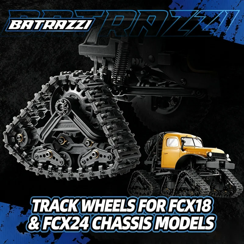 FMS BATRAZZI 4Pcs Track Wheel Kit upgrade & replacement parts for FCX24 / FCX18 RC chassis Compact structure, simple to install.