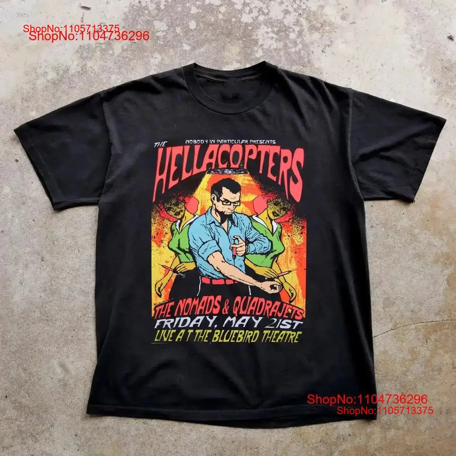 The Hellacopters Concert Poster 1999 Black All Size For Fan T Shirt AM119 vintage Washed graphic streetwear designer clothes