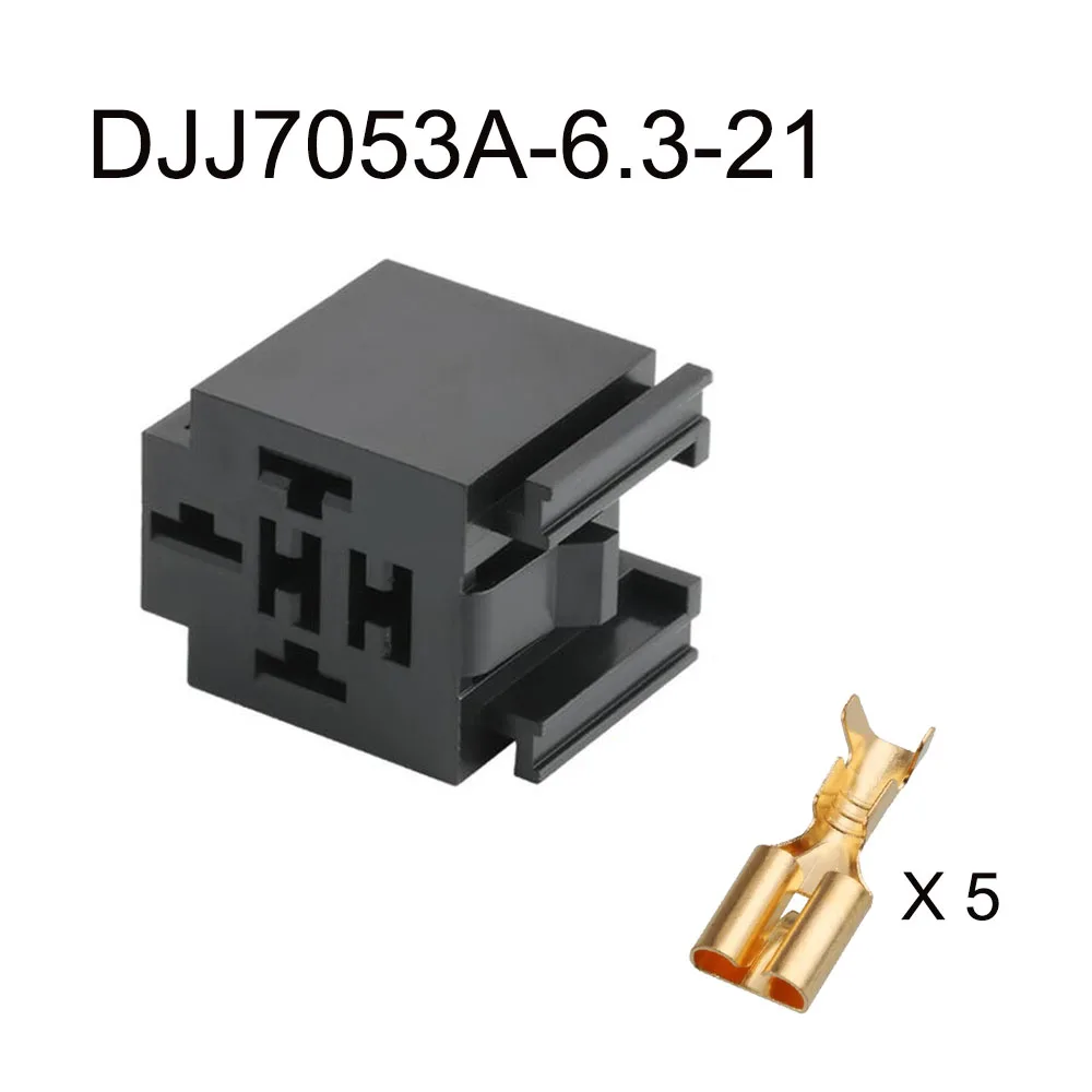 

100SET DJJ7053A-6.3-21 auto Waterproof connector 5 pin automotive Plug famale male relay socket Includes terminal seal