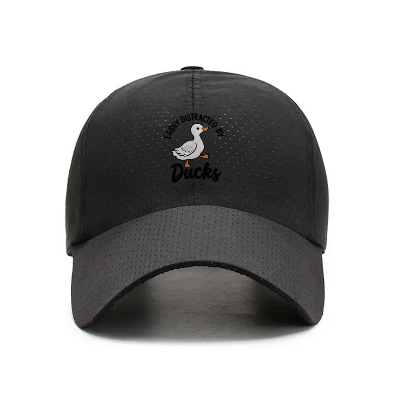 Easily Distracted by Ducks Quick Dry Breathable Baseball Cap Unisex