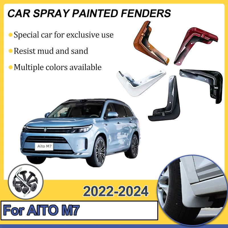 

Car Front Rear Fender For AITO M7 2022 2023 2024 Seres 7 Mud Flaps Splash Guard Mudguards Baking Paint Mudflap Auto Accessories
