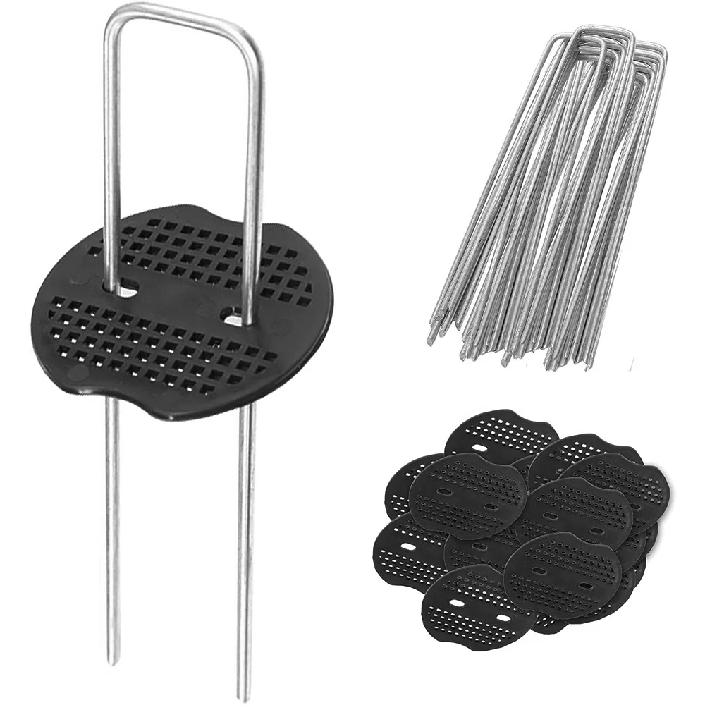 30/60Pcs Garden U-shaped Landscape Staples Heavy Duty Metal Pins Spikes Ground Staple Securing for Weed Fabric Fabric Net Ground