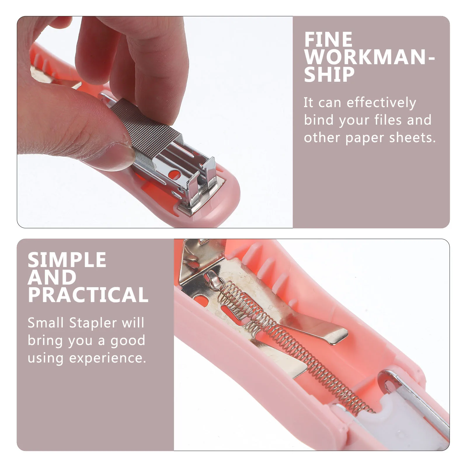 

Cute Mini for Student Office Compact Metal Hand Portable Small Stapler Lightweight Desktop Essentials