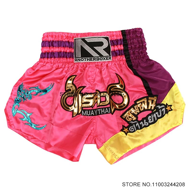 Shorts Muay Thai Pink Boxing Shorts Women Men Child Martial Arts MMA Clothing Gym Kickboxing Training Cage Fight Grappling Pants