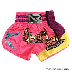 Shorts Muay Thai Pink Boxing Shorts Women Men Child Martial Arts MMA Clothing Gym Kickboxing Training Cage Fight Grappling Pants