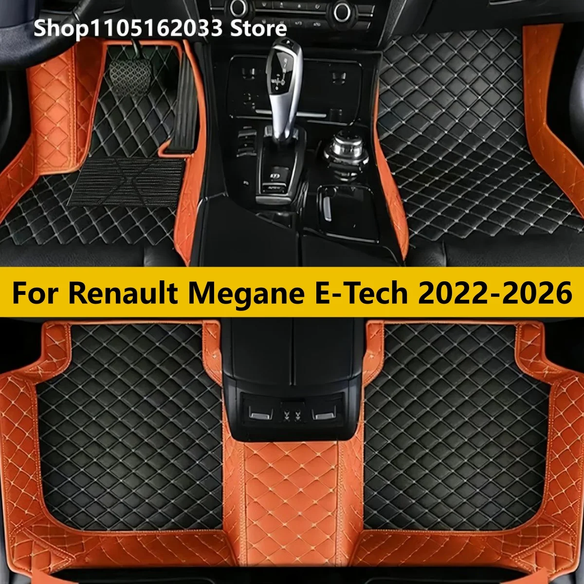 

Автомобильные коврики для Renault Megane E-Tech 2022 2023 2024 2025 2026, автомобильные аксессуары, кожаный водонепроницаемый противоскользящий коврик для ног