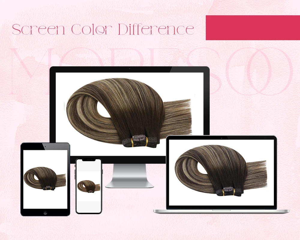 [Heißer Verkauf] Moresoo Clip-in-Haarverlängerungen, echtes Naturhaar, Remy-gerades Set, 5 und 7 Stück, brasilianische Clip-in-Echthaarverlängerungen – Detail 14