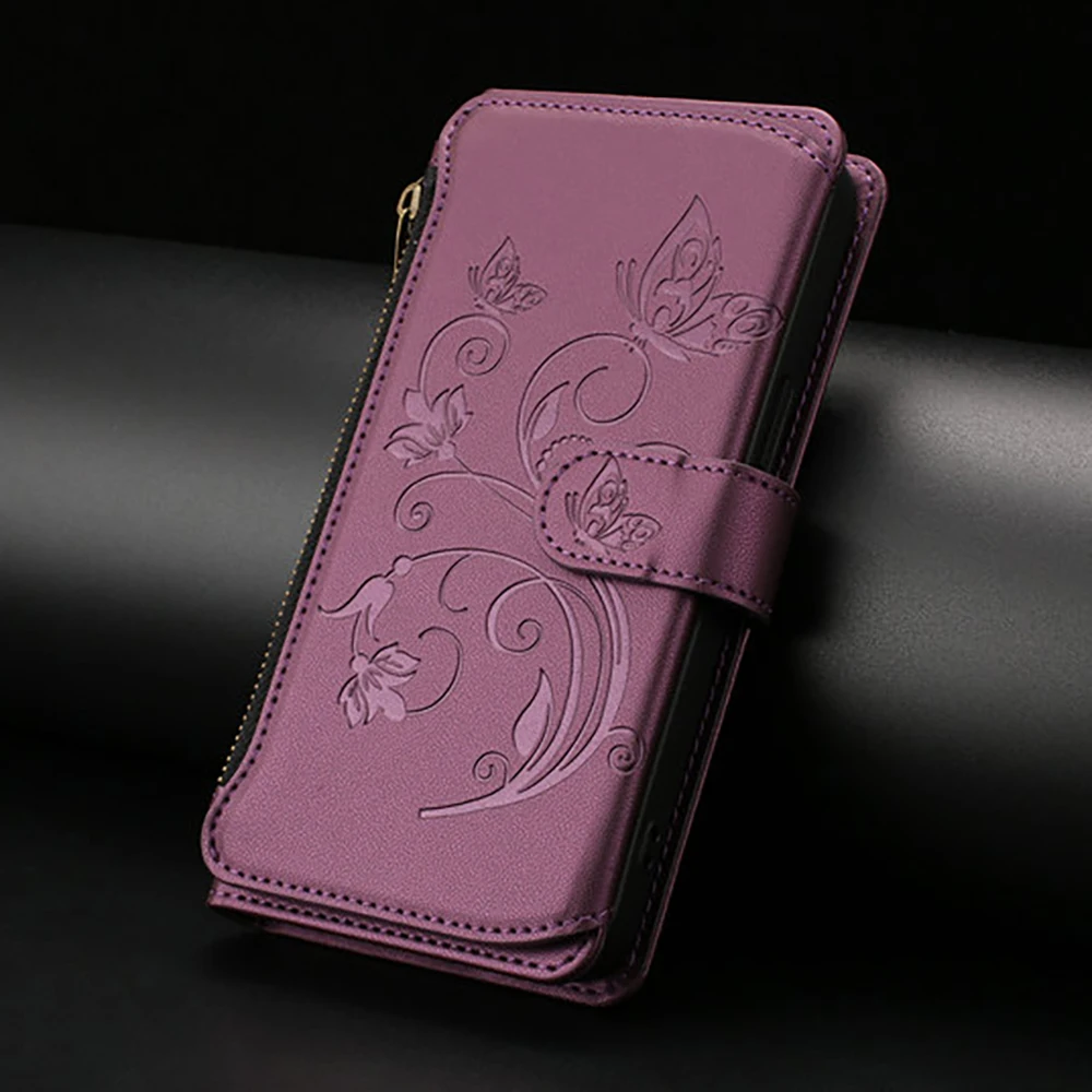 

Для Oneplus Nord 5 5G 2025 кожаный чехол через плечо с несколькими 5 картами на молнии OnePlus Nord 5 роскошный чехол 1 + Nord CE 5 кошелек Funda