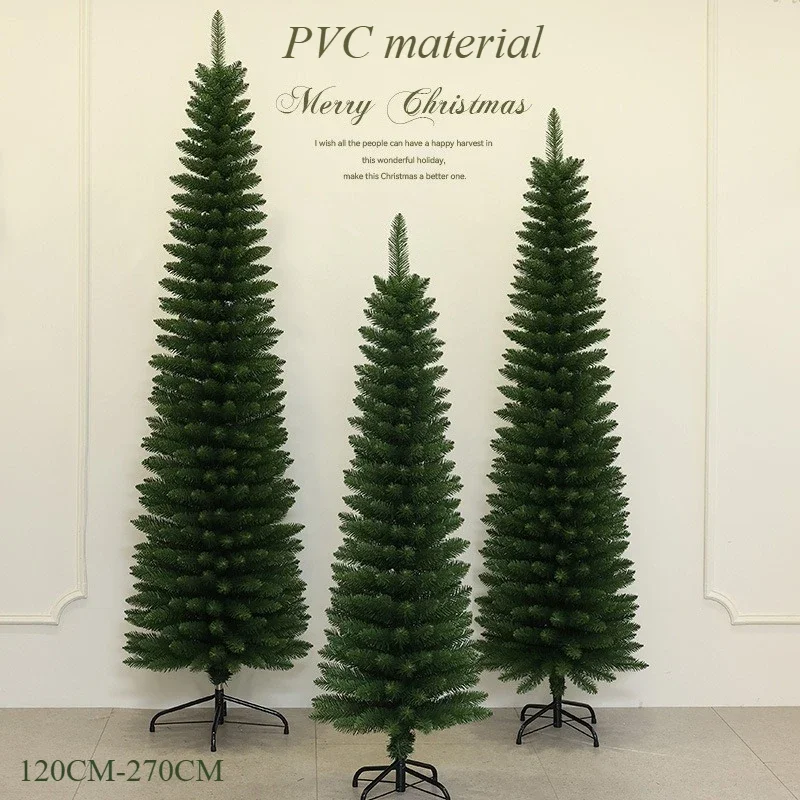 

Artificial Christmas Tree 120CM-270CM Large PVC Pencil Christmas Tree Hotel Shopping Mall Christmas Atmosphere Decoration