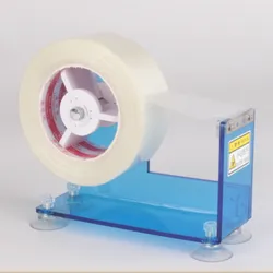 Desktop transparent adhesive tape cutter large roll size holder tying machine one handed tearing and sealing box