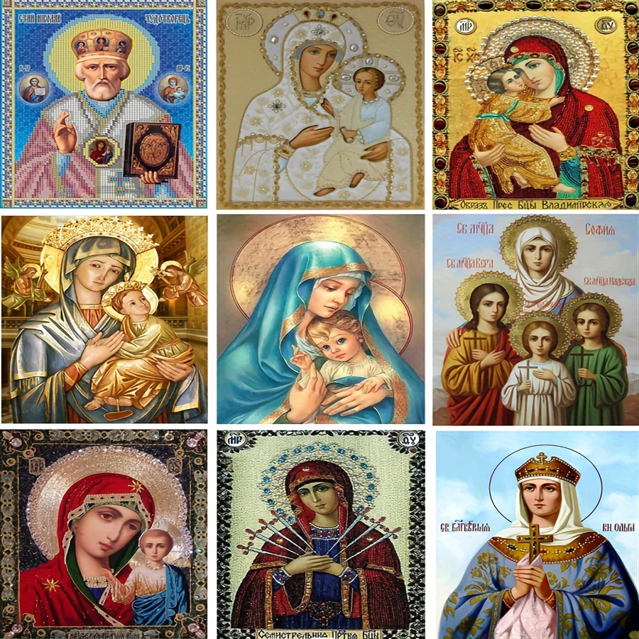 1 Christian Jesus Christ Saint 5D Mosaic Artificial Diamond Painting DIY Art Home Decorative Painting Kit