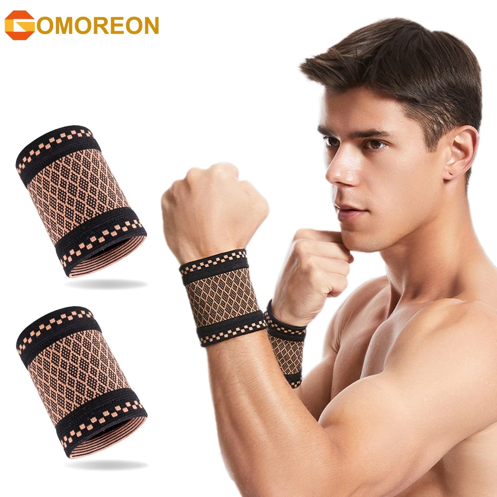 

Copper Wrist Compression Brace, Elastic Wrist Support Sleeve Wrist Braces for Tendonitis, Arthritis, Carpal Tunnel Pain Relief